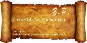 Zakariás Peregrina névjegykártya